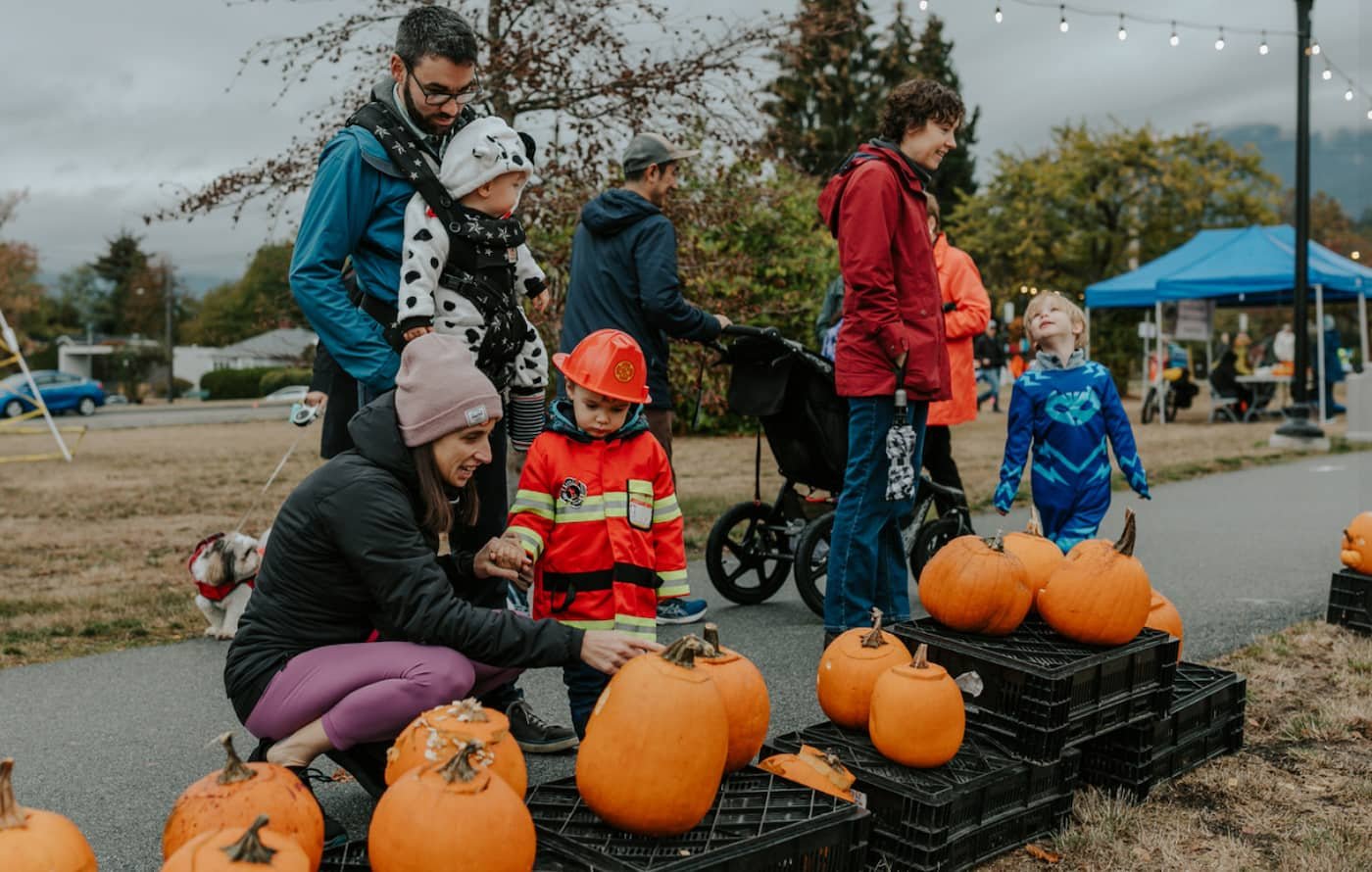 pumpkins walk in North Vancouver