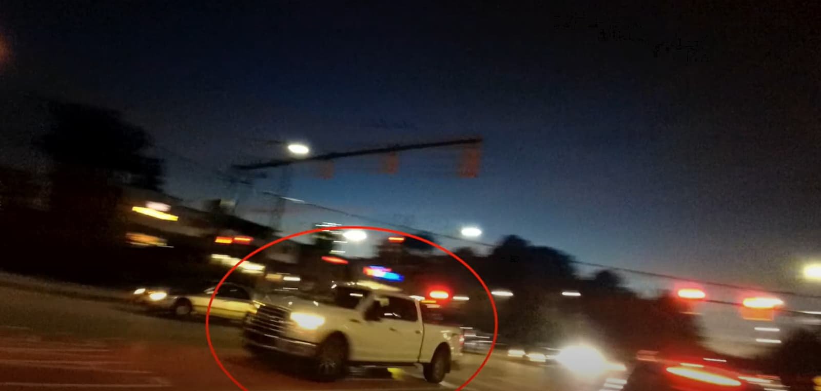 vehicle speeing on bus lane in North Vancouver