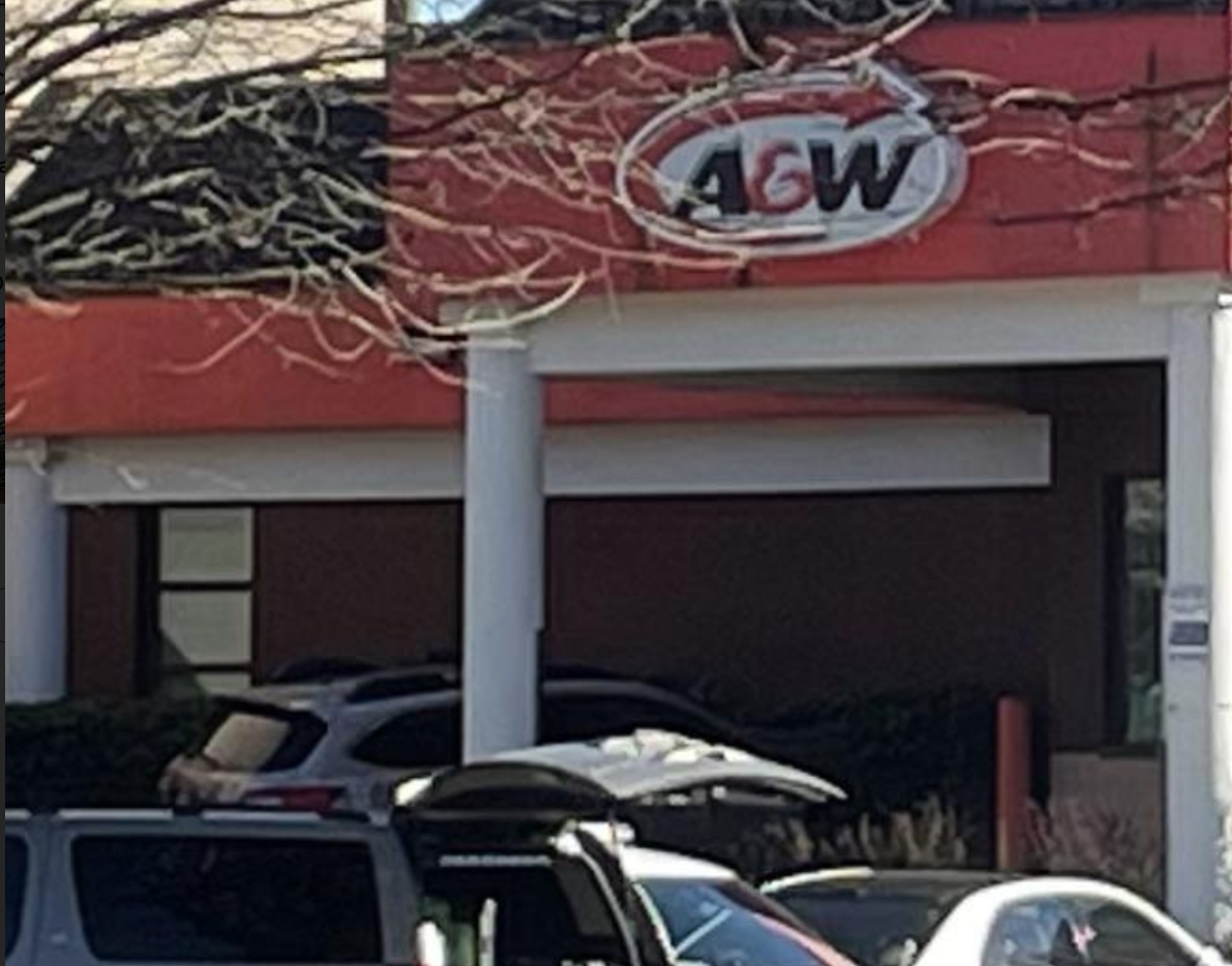 Car crashes at A&W in North Vancouver.