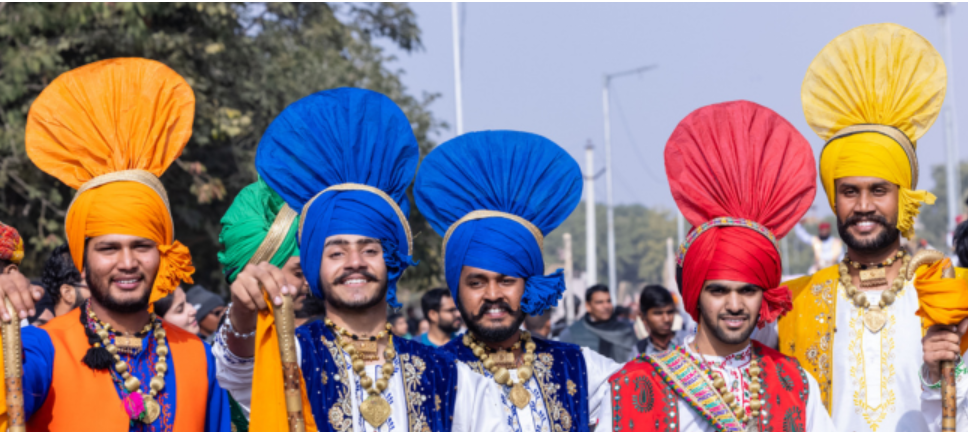 Sikh men at the Vaisakhi parade in Vancouver
