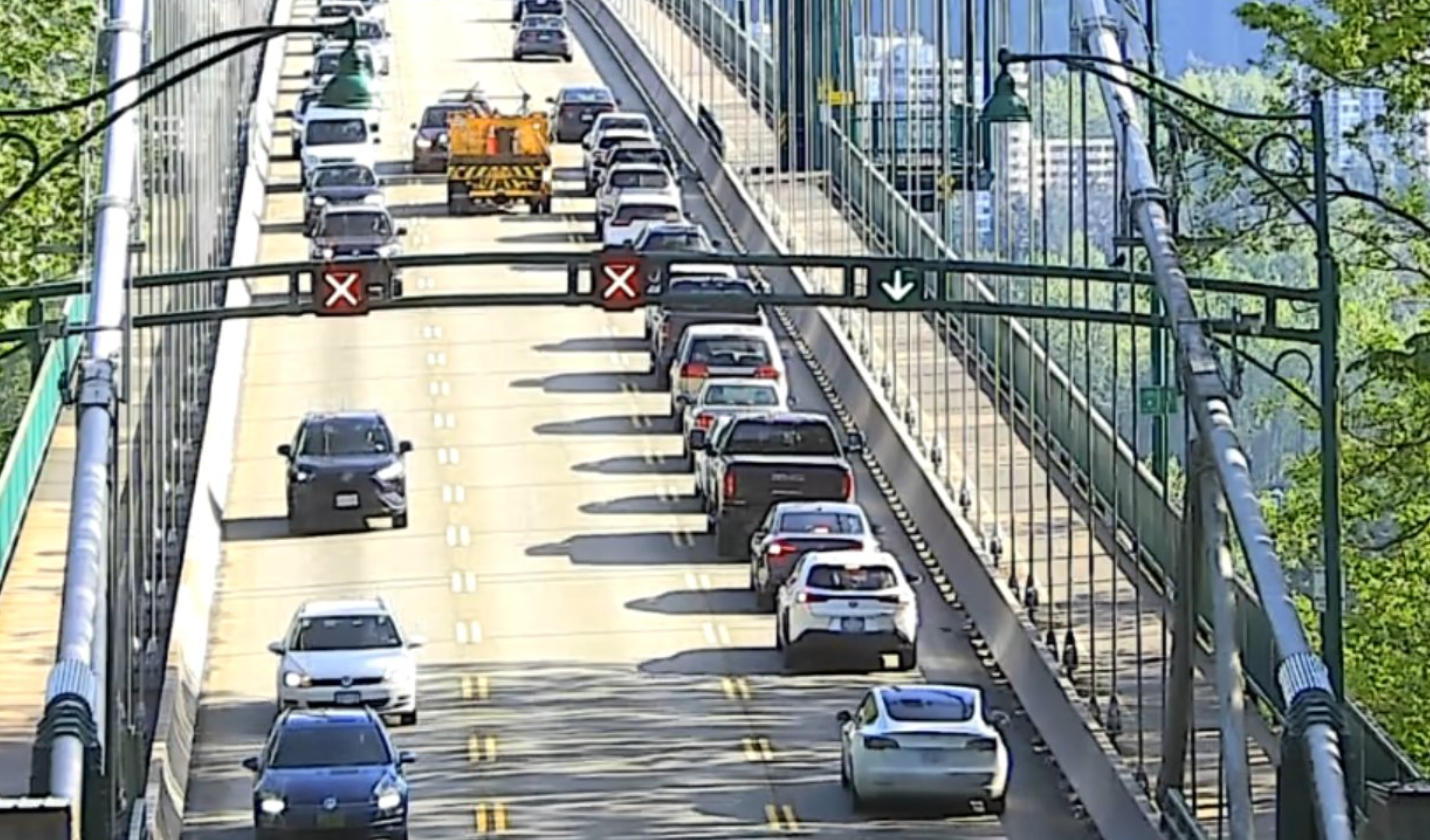 Lions Gate Bridge closed.