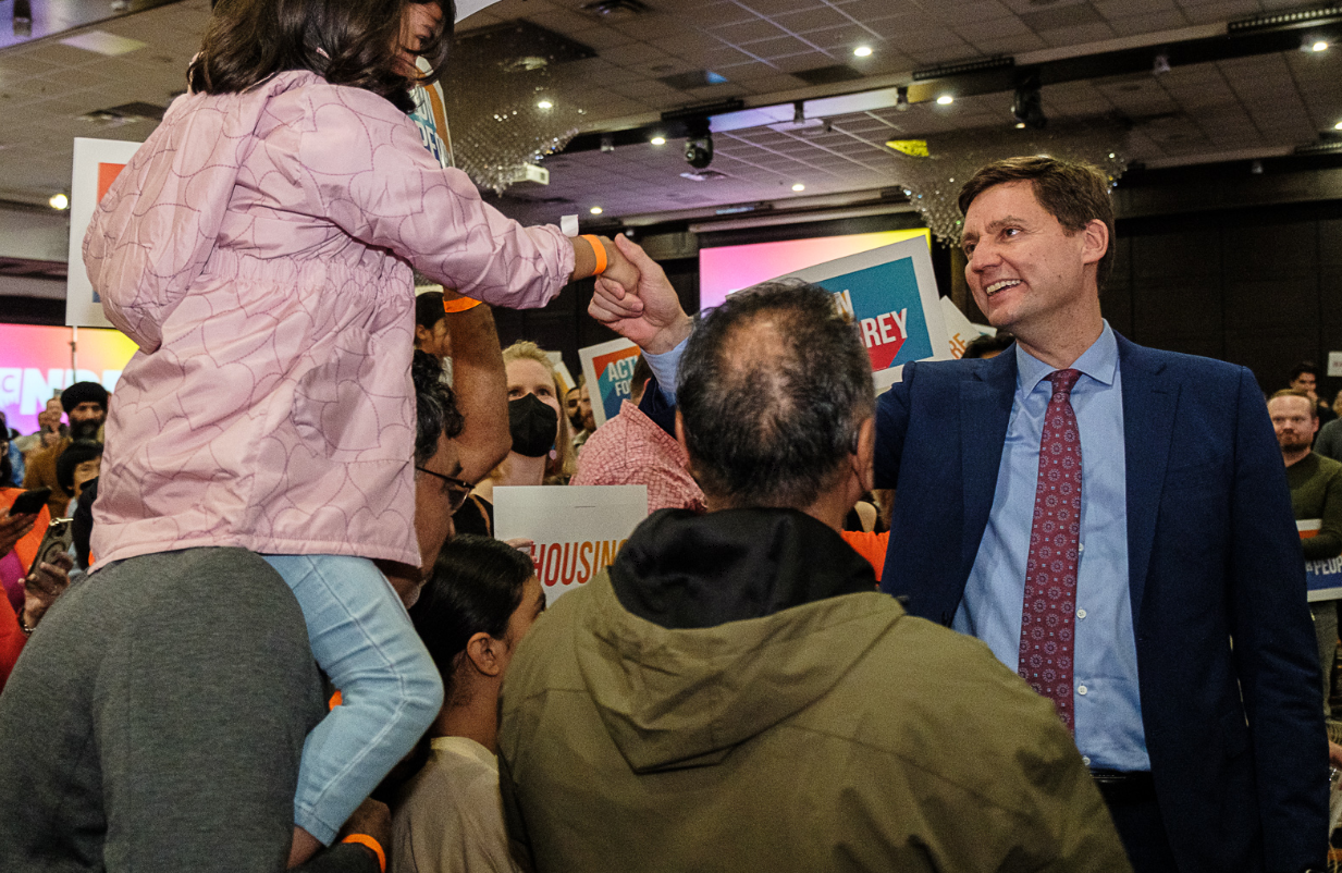 David Eby in Surrey