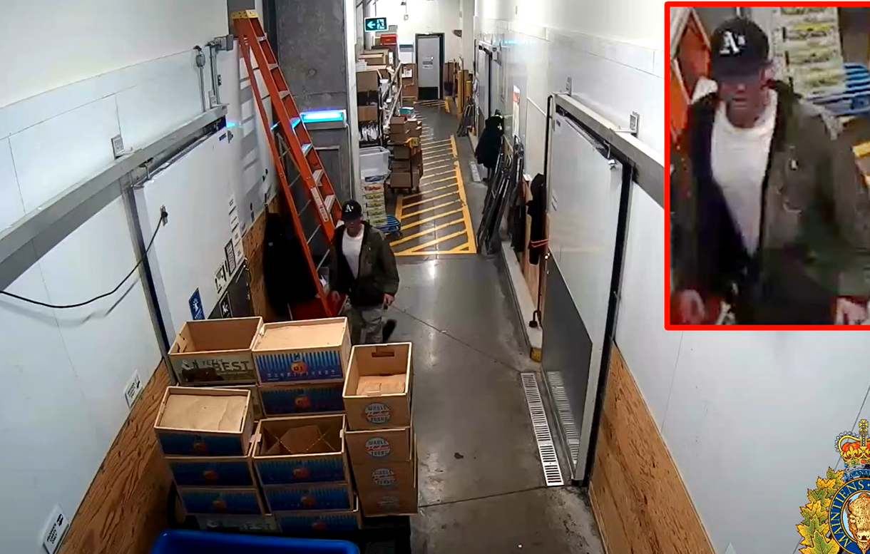 Cheese theft suspect in North Vancouver.