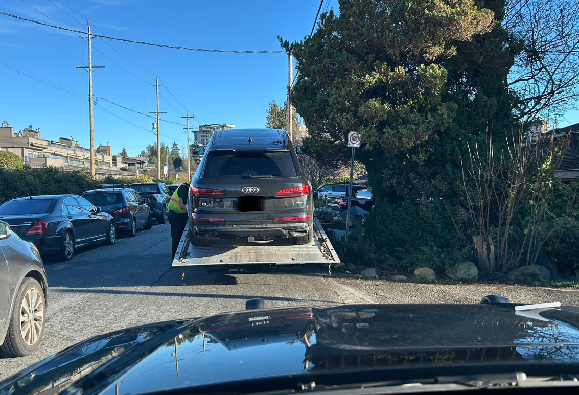 Car impounded by West Vancouver Police.