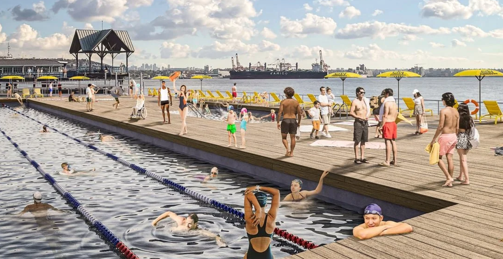 Swim deck.
