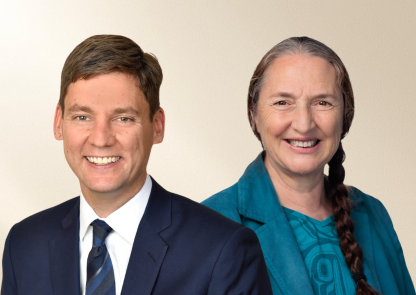 Premier David Eby and Susie Chant.