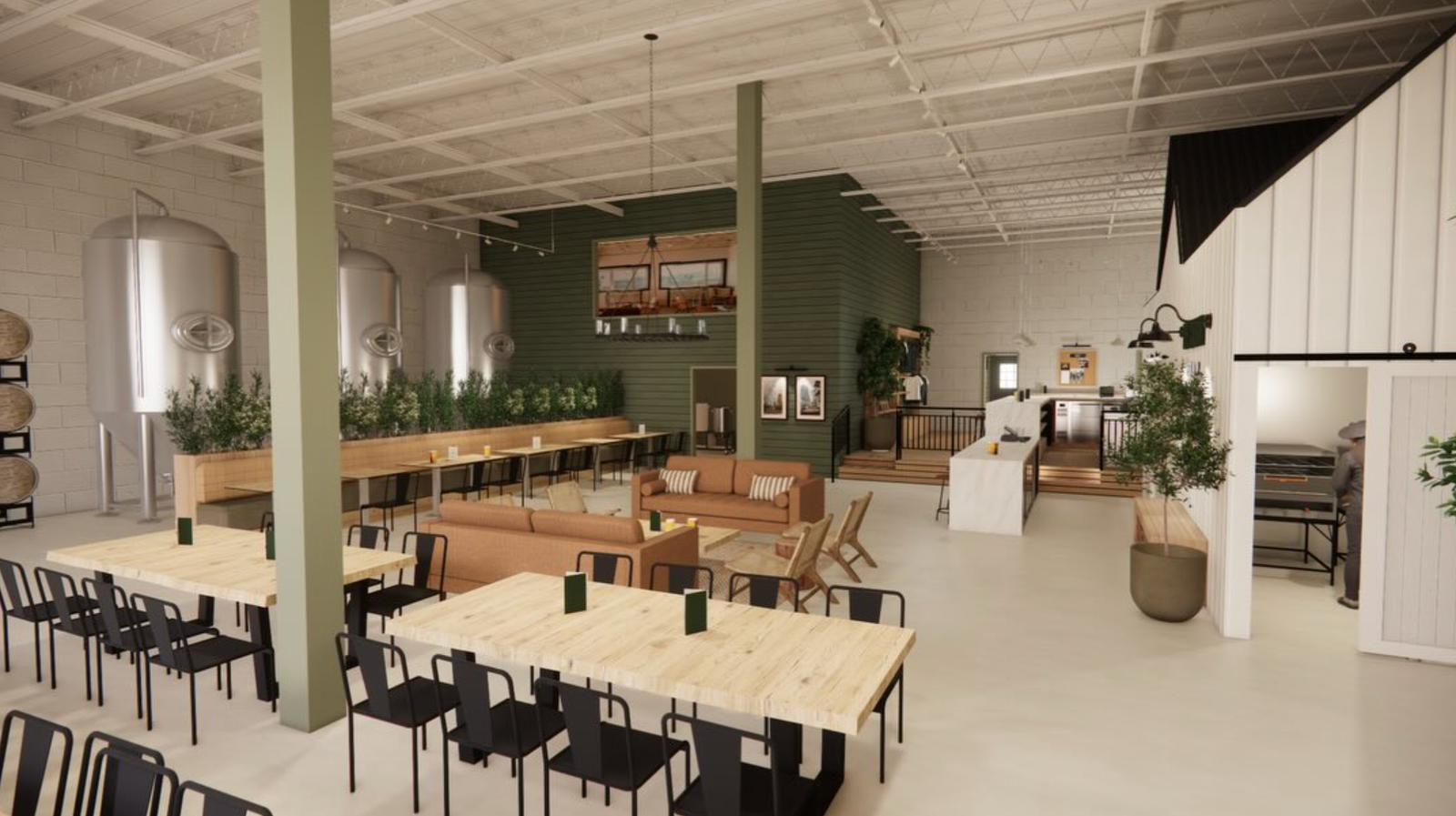 Planned interior of the North Point Brewing in Port Moody