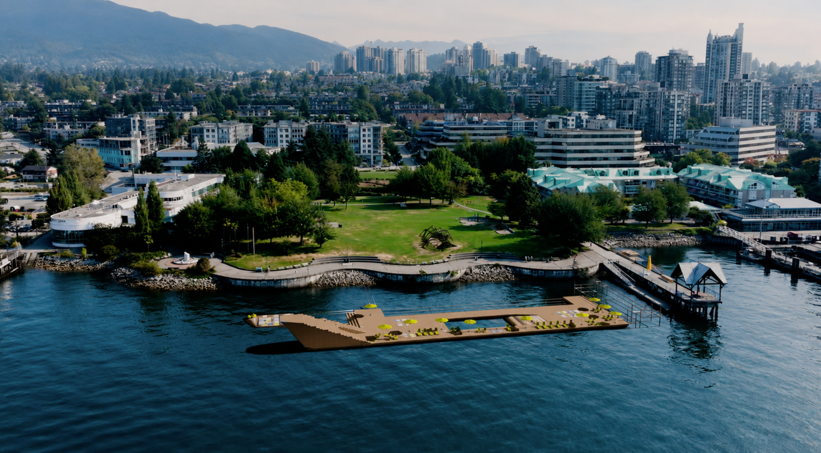 harbour swimming deck